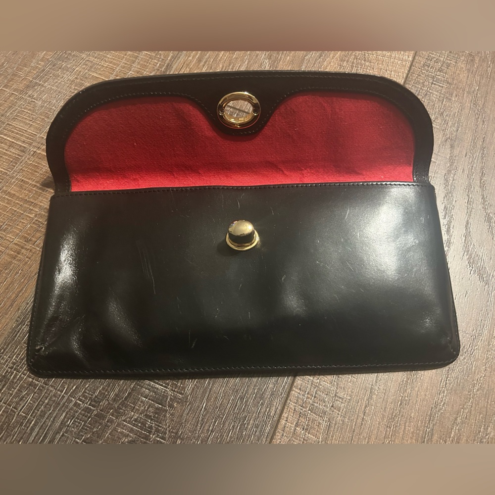 HOBO black leather clutch - Picture 6 of 8